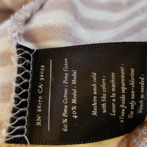 Anthropologie Deletta Tan & White Nautical Striped Tank w/Pleated Details Size S - Picture 9 of 9